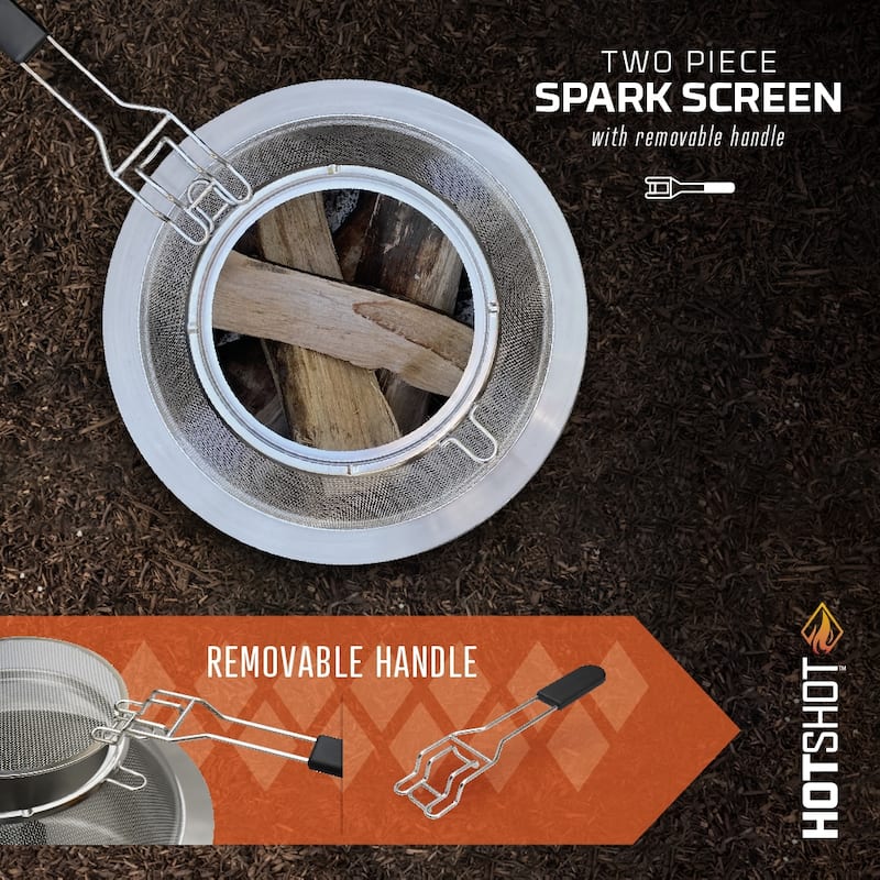 25" HotShot™ Wood Burning Fire Pit Mesh Screen On Sale Bed Bath